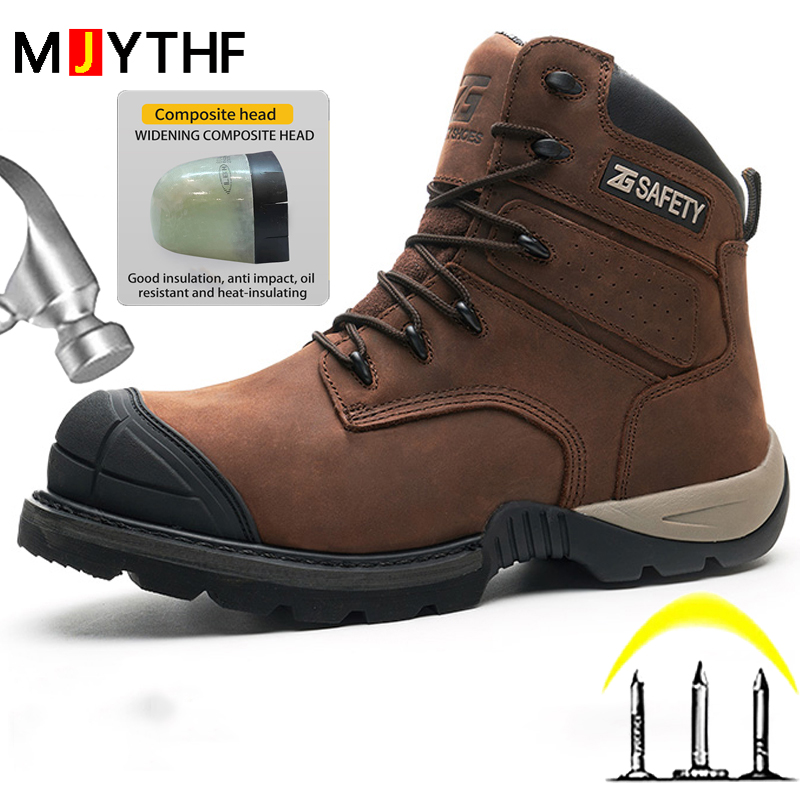 Cowhide Work Safety Boots Comp - Leather Work Fabric avis et prix