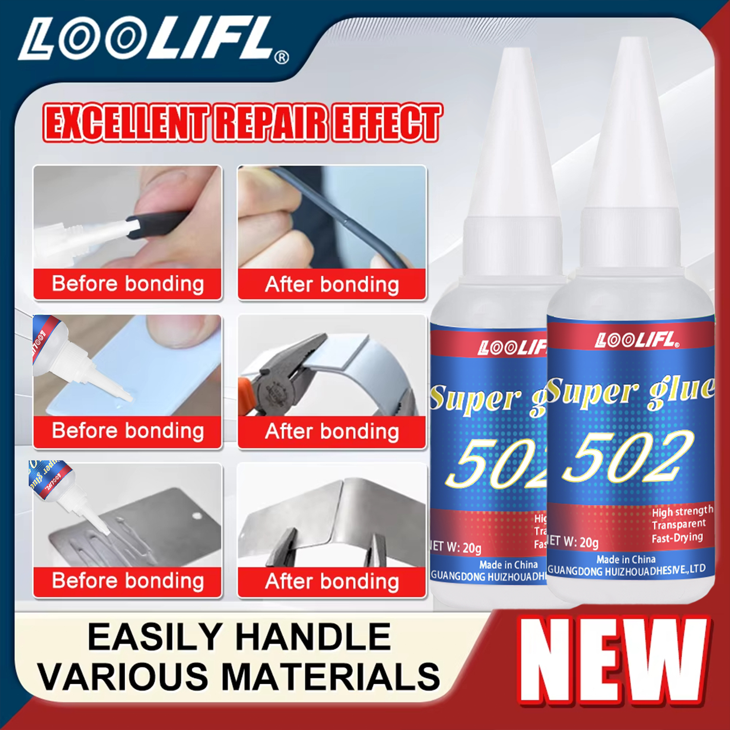 LOOLIFL 1-7pcs 502 Super Glue  - Leatherwork Tools avis et prix