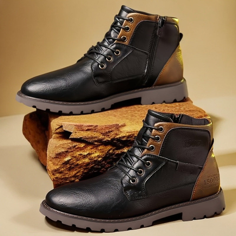 2026 Leather Men Ankle Boots P - Leather Work Fabric avis et prix