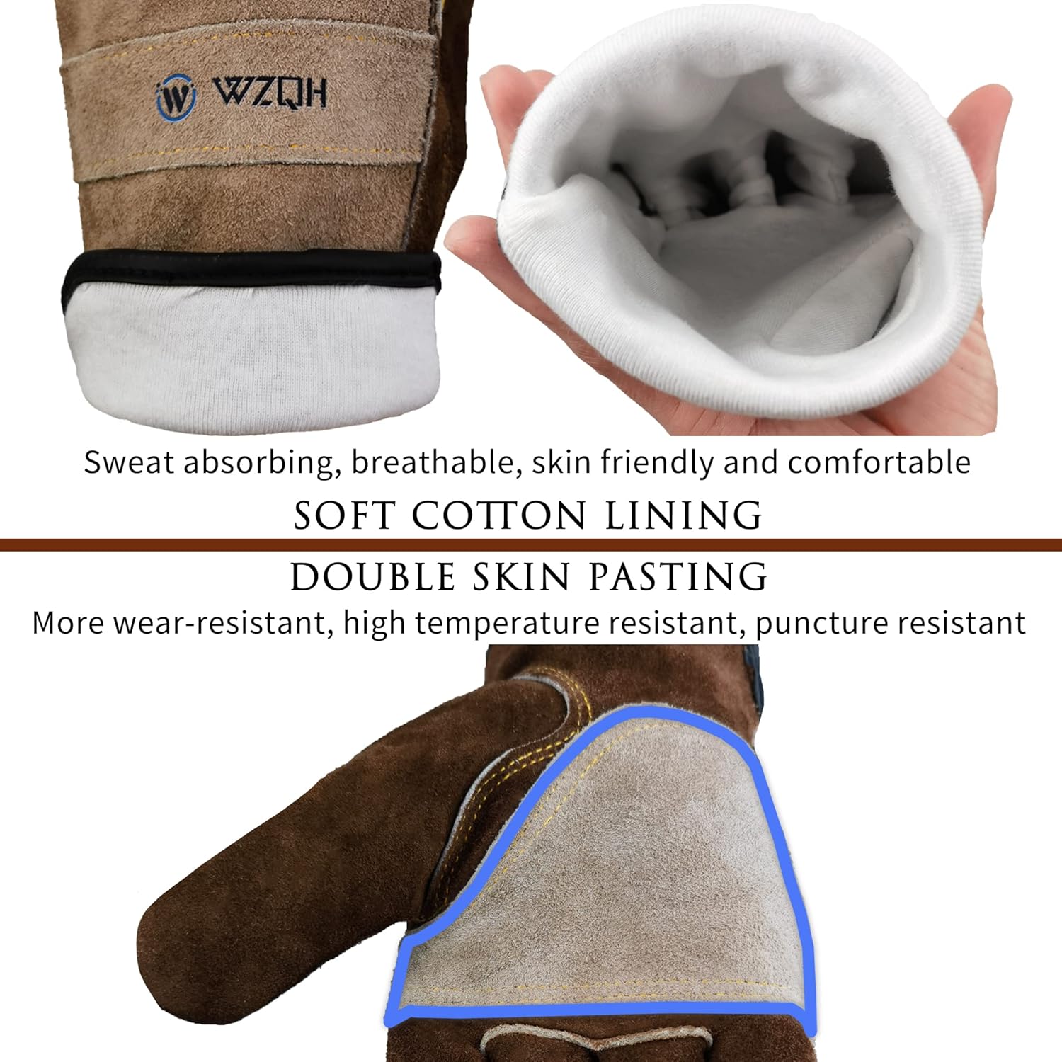 Leather Work Gloves for Men Wo - Leatherwork Images avis et prix