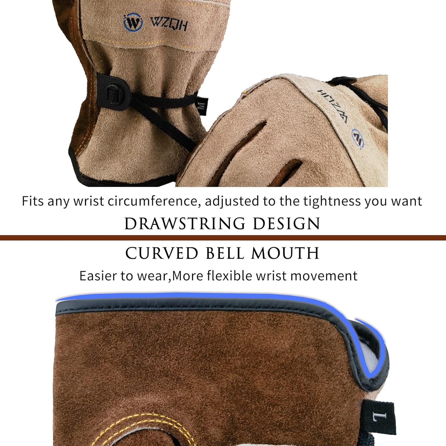Leather Work Gloves for Men Wo - Leatherwork Images avis et prix