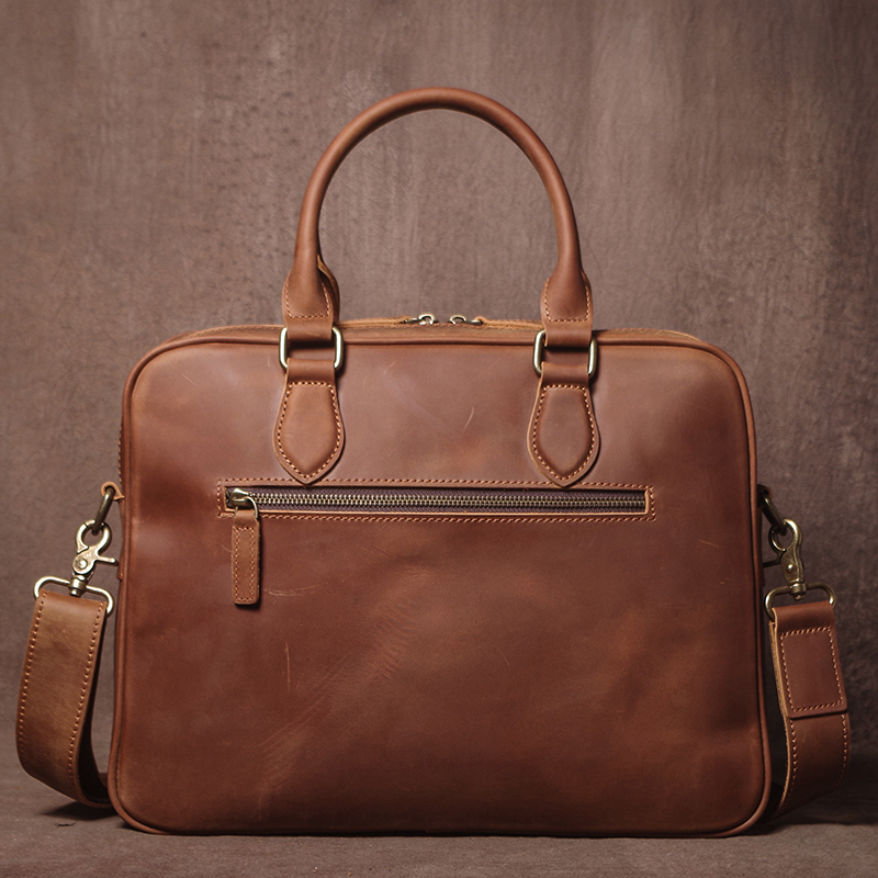 GURO Men Crazy Horse Cowhide B - Leather Work Handbags avis et prix