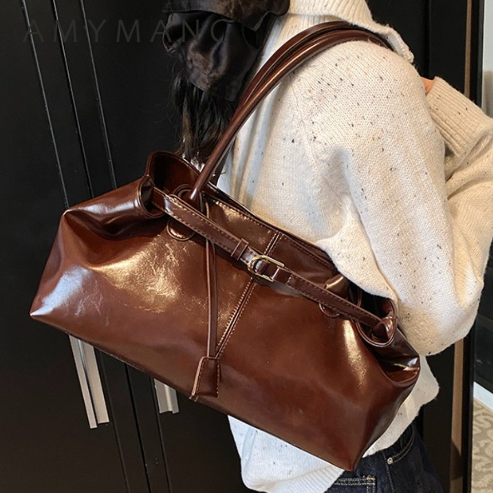 Winter Oil PU Leather Hobo Han - Leather Work Handbags avis et prix