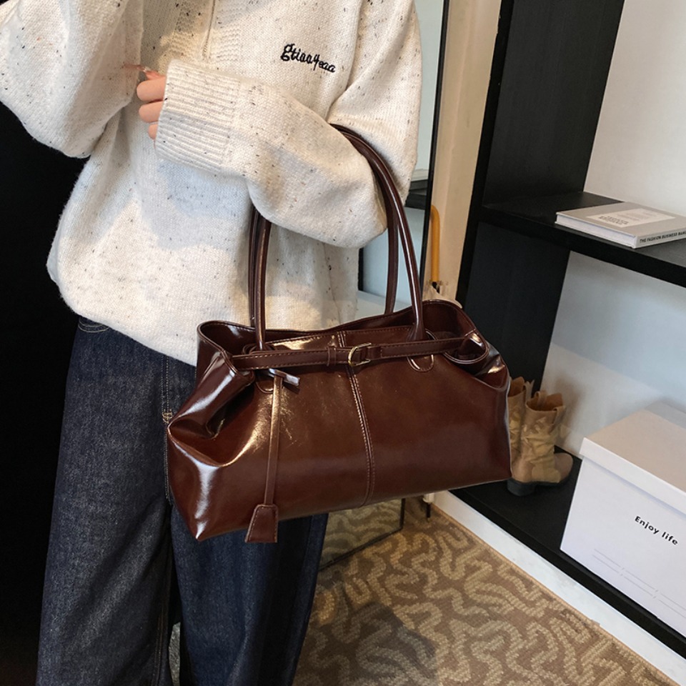 Winter Oil PU Leather Hobo Han - Leather Work Handbags avis et prix