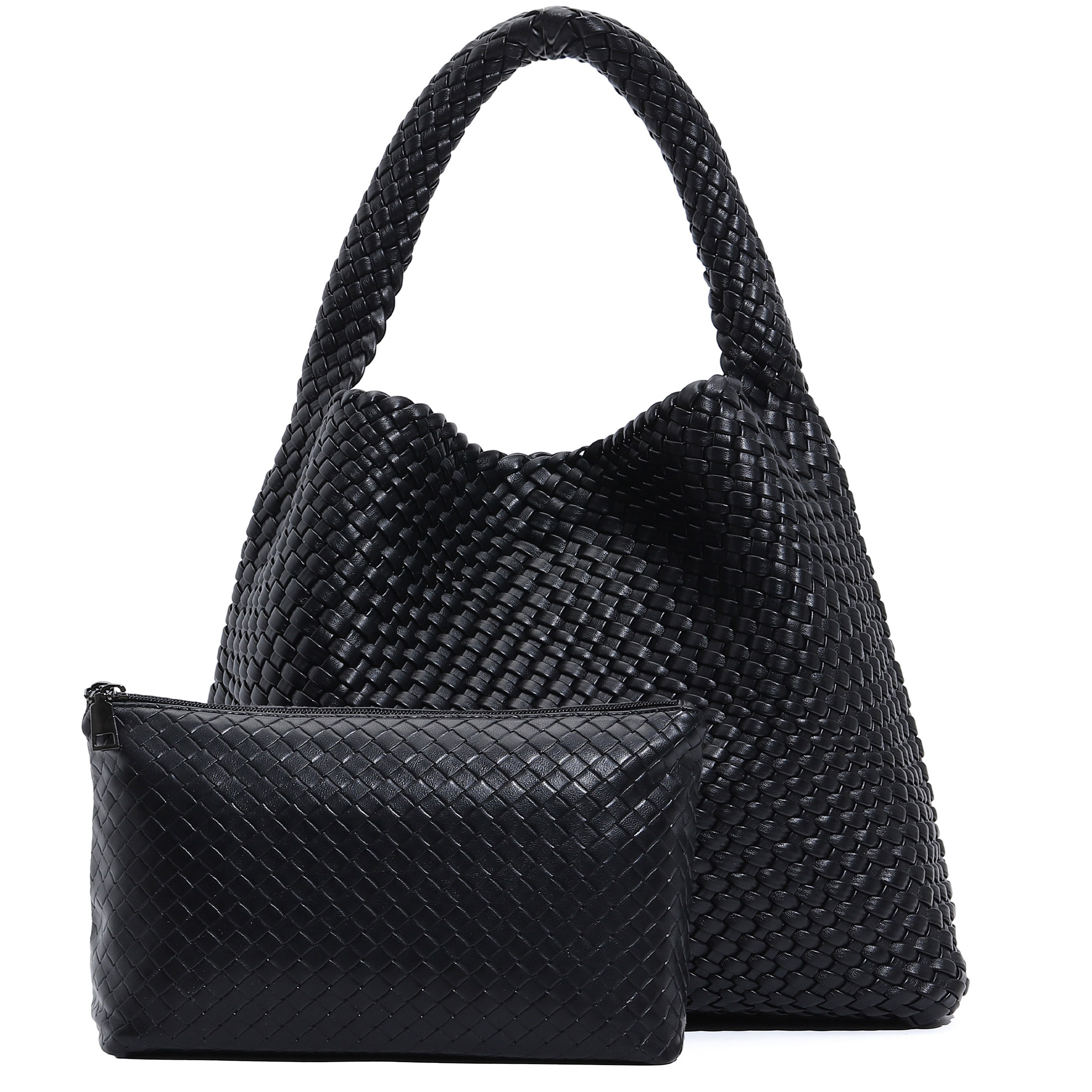 Large Woven Tote Bag for Women - Leatherwork Wallet avis et prix
