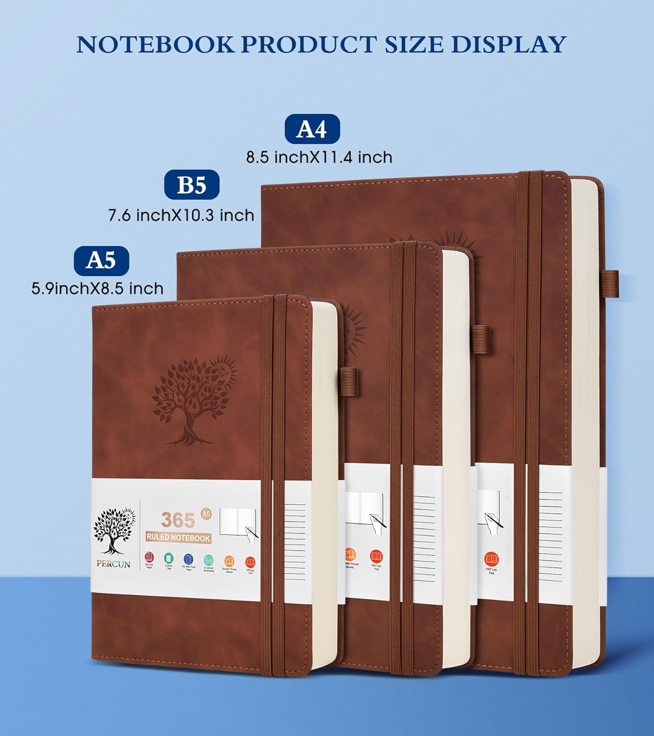 A4 Lined Journal Notebook, 365 - Leatherwork Images avis et prix