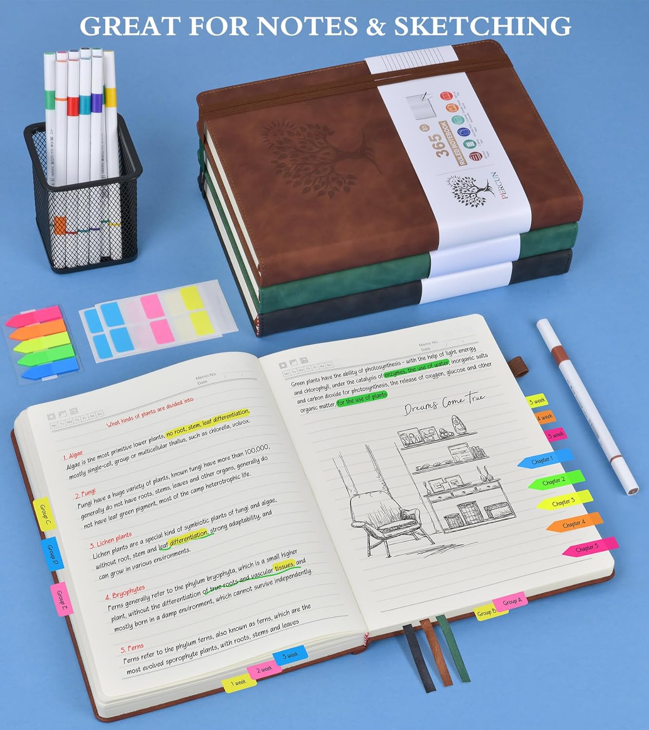 A4 Lined Journal Notebook, 365 - Leatherwork Images avis et prix