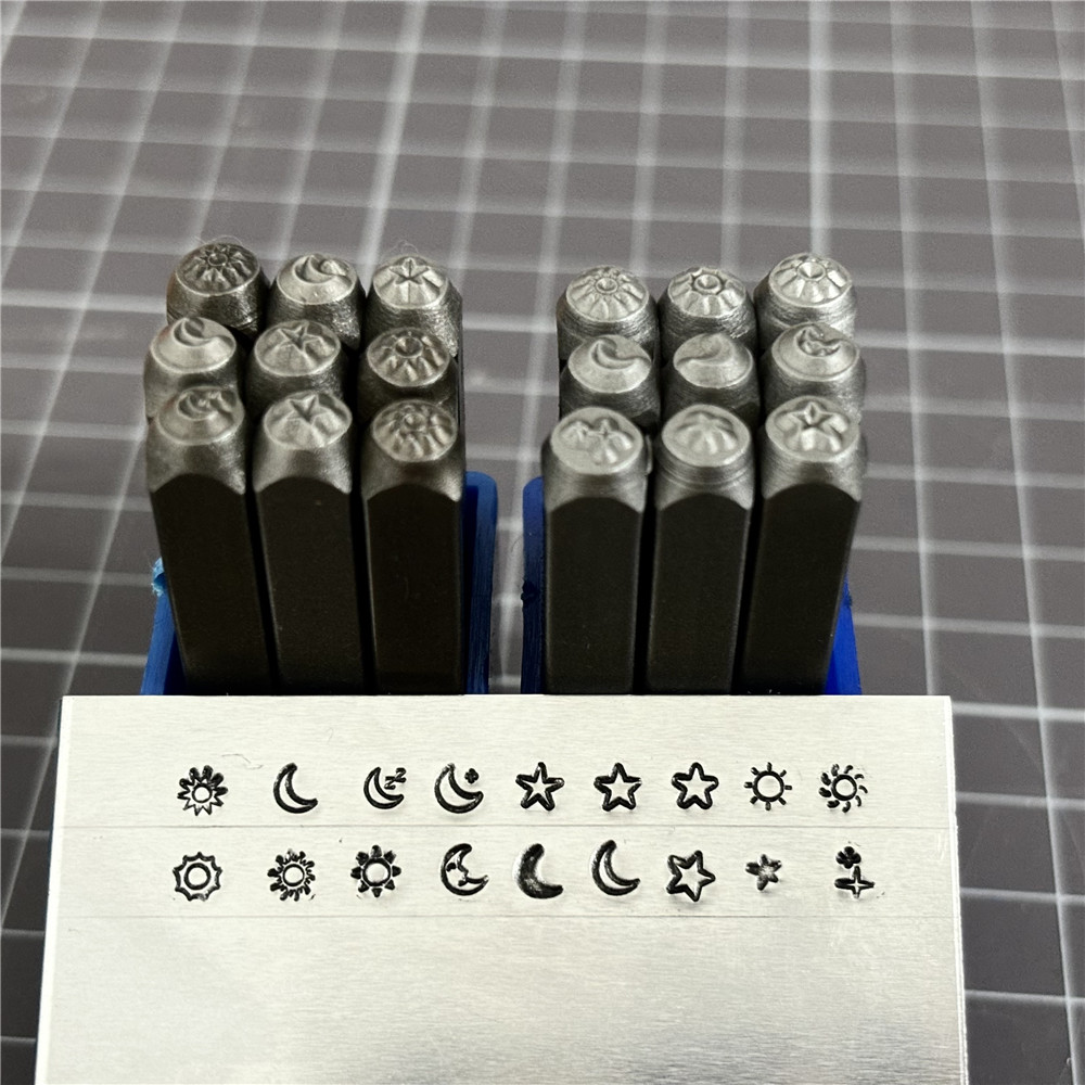 9pcs/set Moon Star Sun Design  - Leather Stamp Set avis et prix